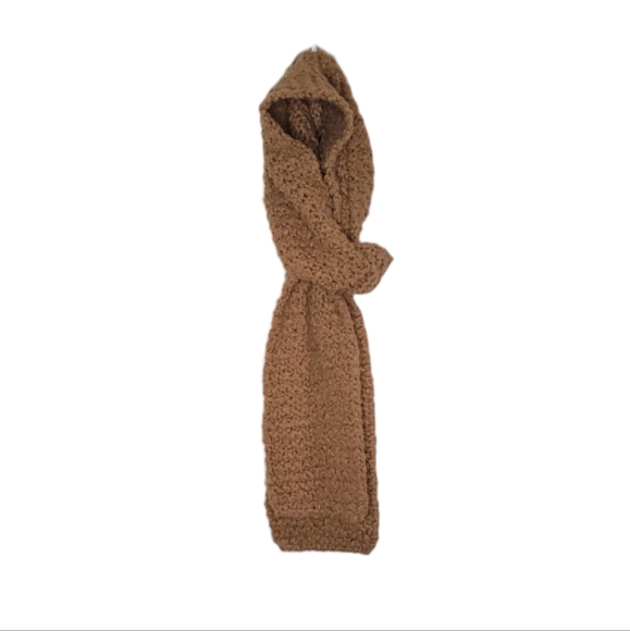 Tan Pure Wool Hand Knit Knobby Knit Banana Republic Winter Scarf - Picture 1 of 11